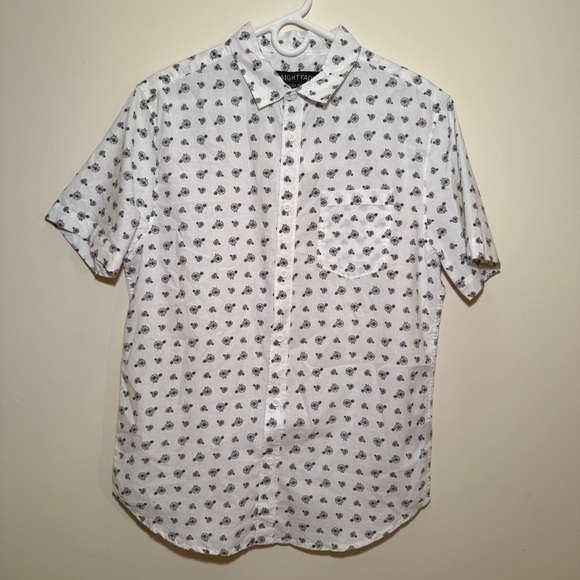 Men's Bicycle Print Short Sleeve Shirt - Picture 1 of 3